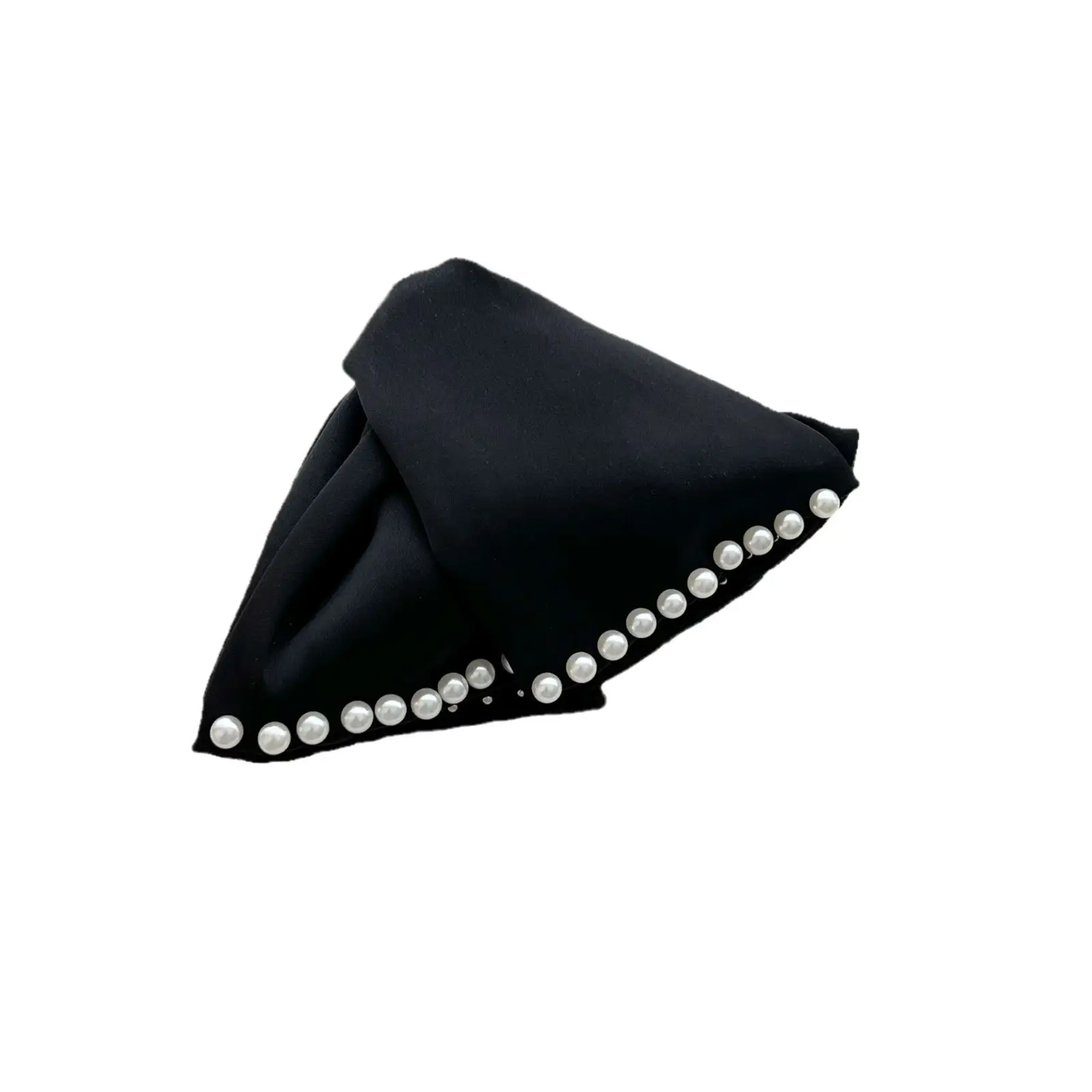 Large Bow Grab Hair Clip Multi Satin Beads Shark Back - Image 9