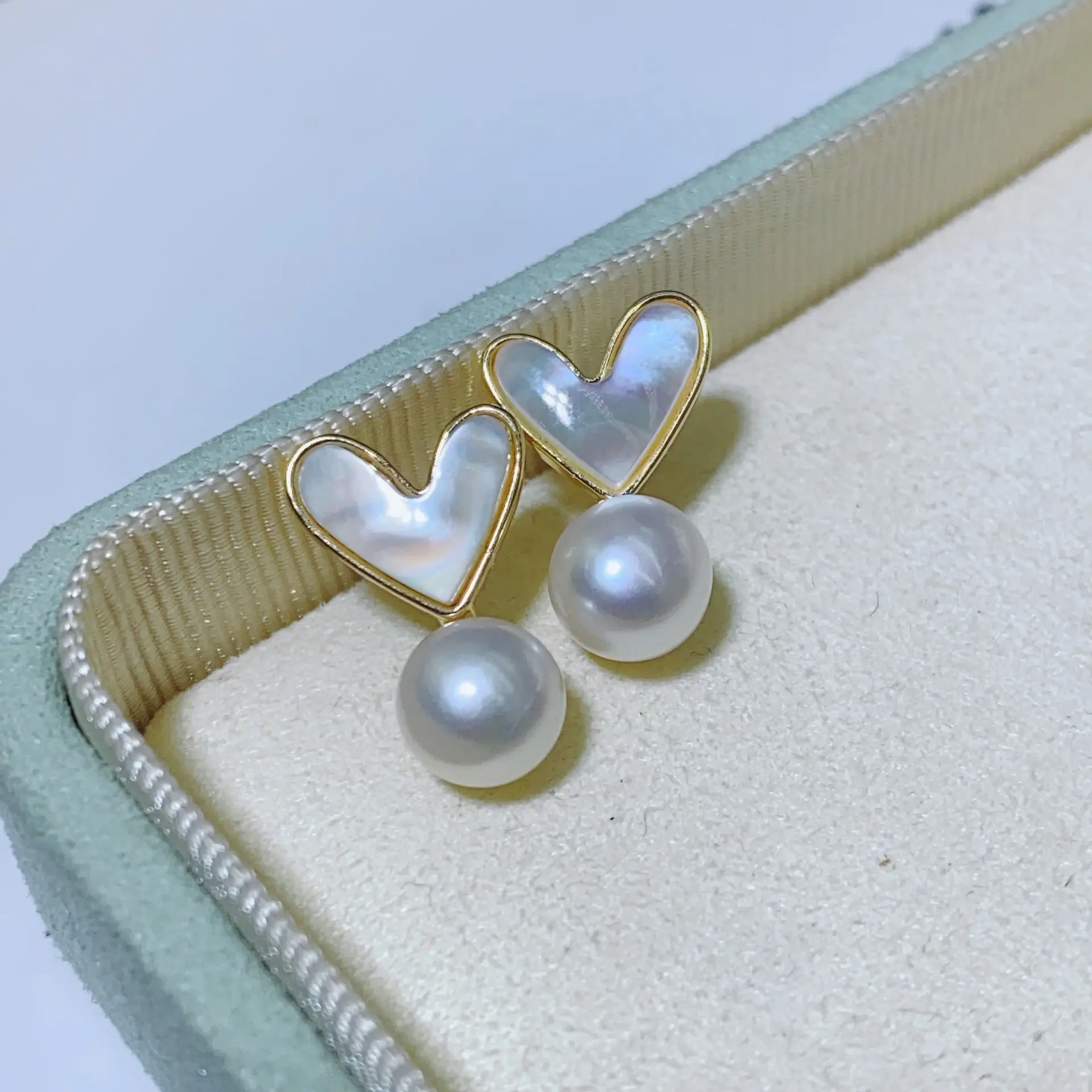Zhuji Pearl Heart Necklace Set for Women