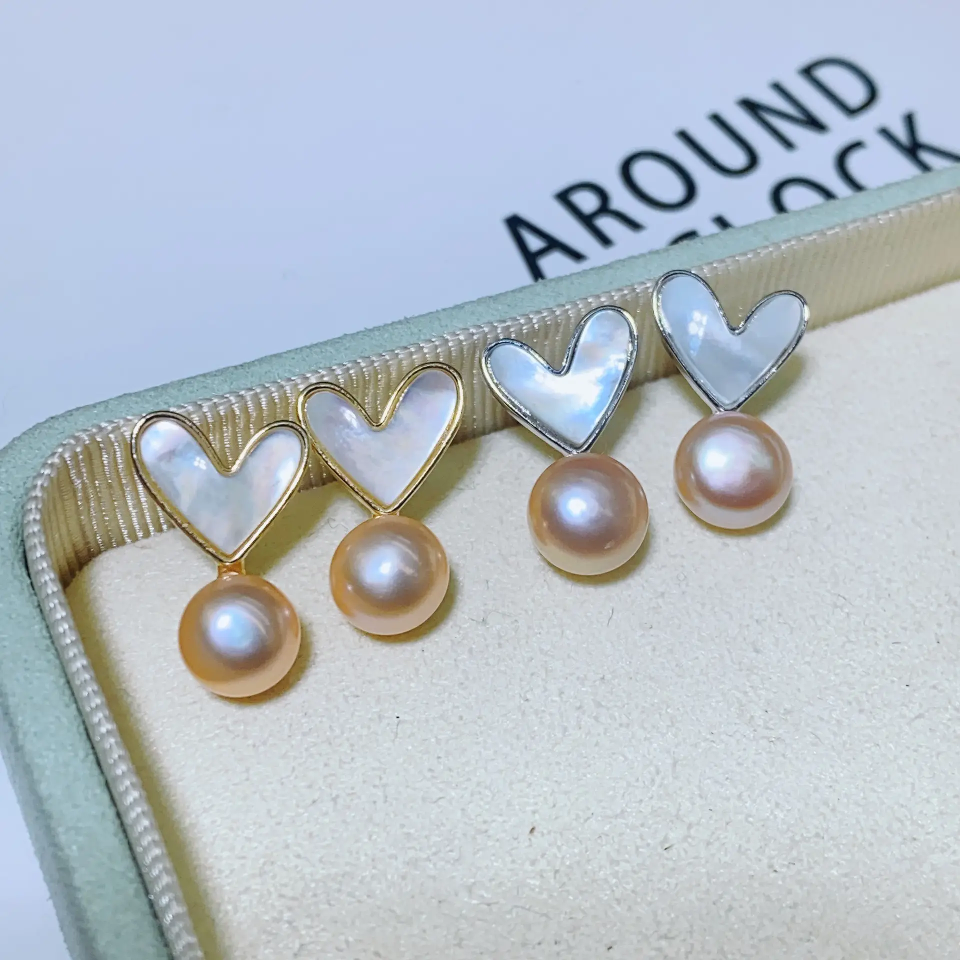 Zhuji Pearl Heart Necklace Set for Women