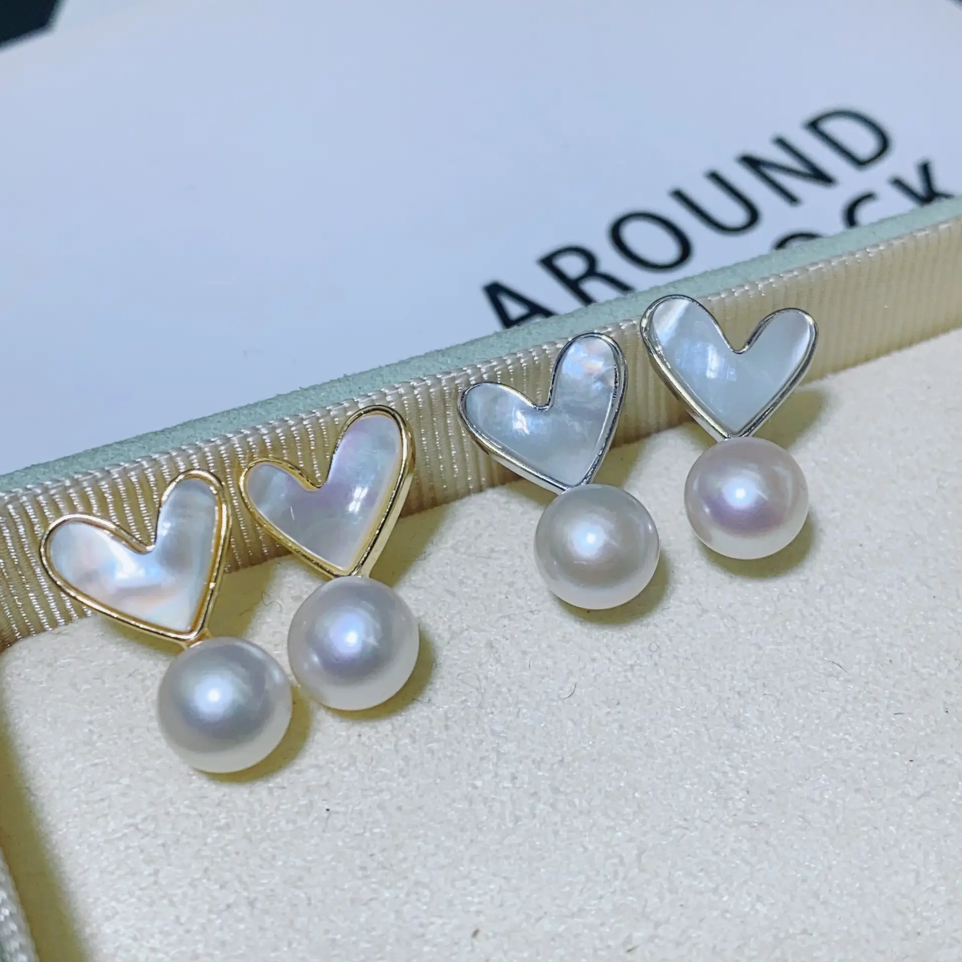 White Pearl Earrings