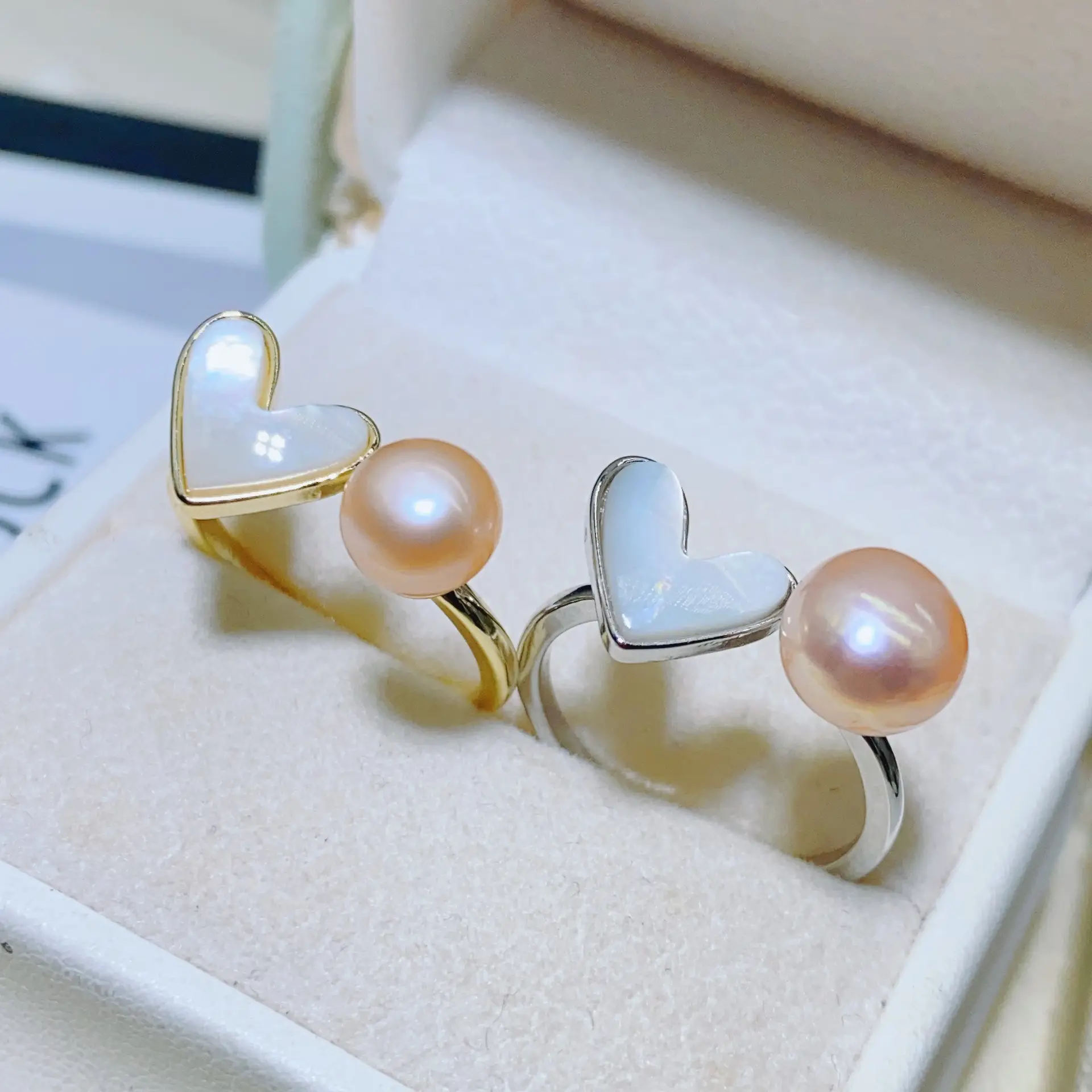 Zhuji Pearl Heart Necklace Set for Women