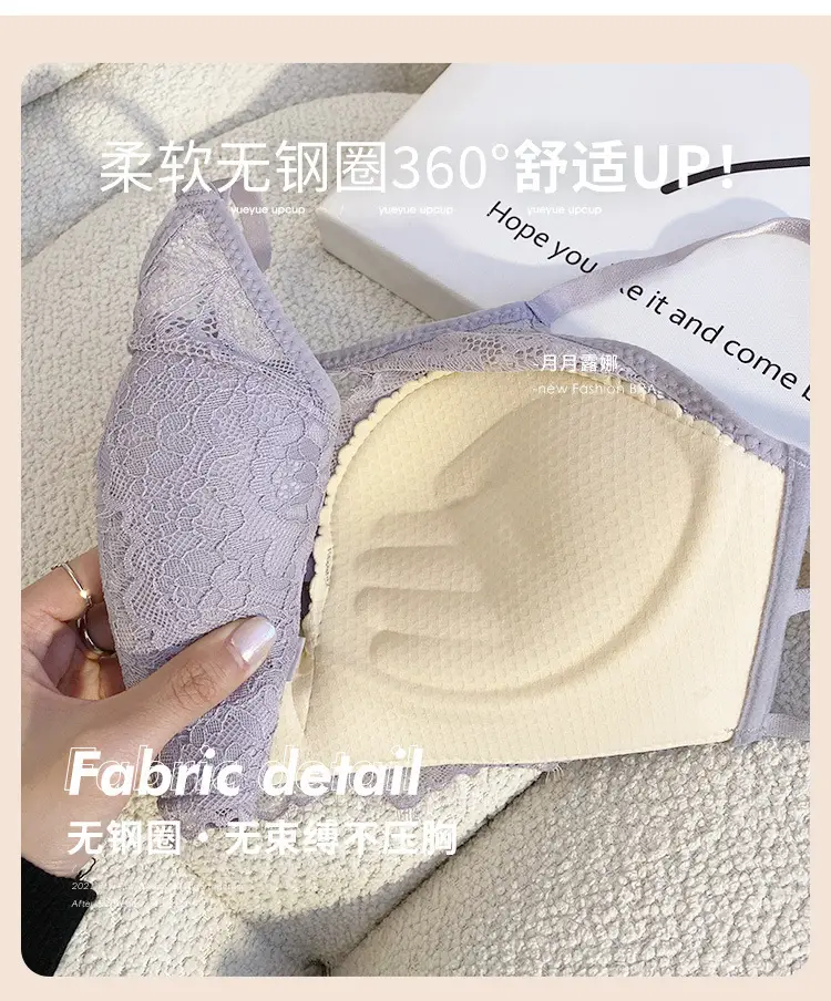 Girls Lace Bra Small Chest Anti-Sagging Back Cup — feature 19