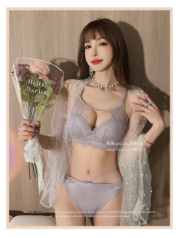 Girls Lace Bra Small Chest Anti-Sagging Back Cup — feature 34