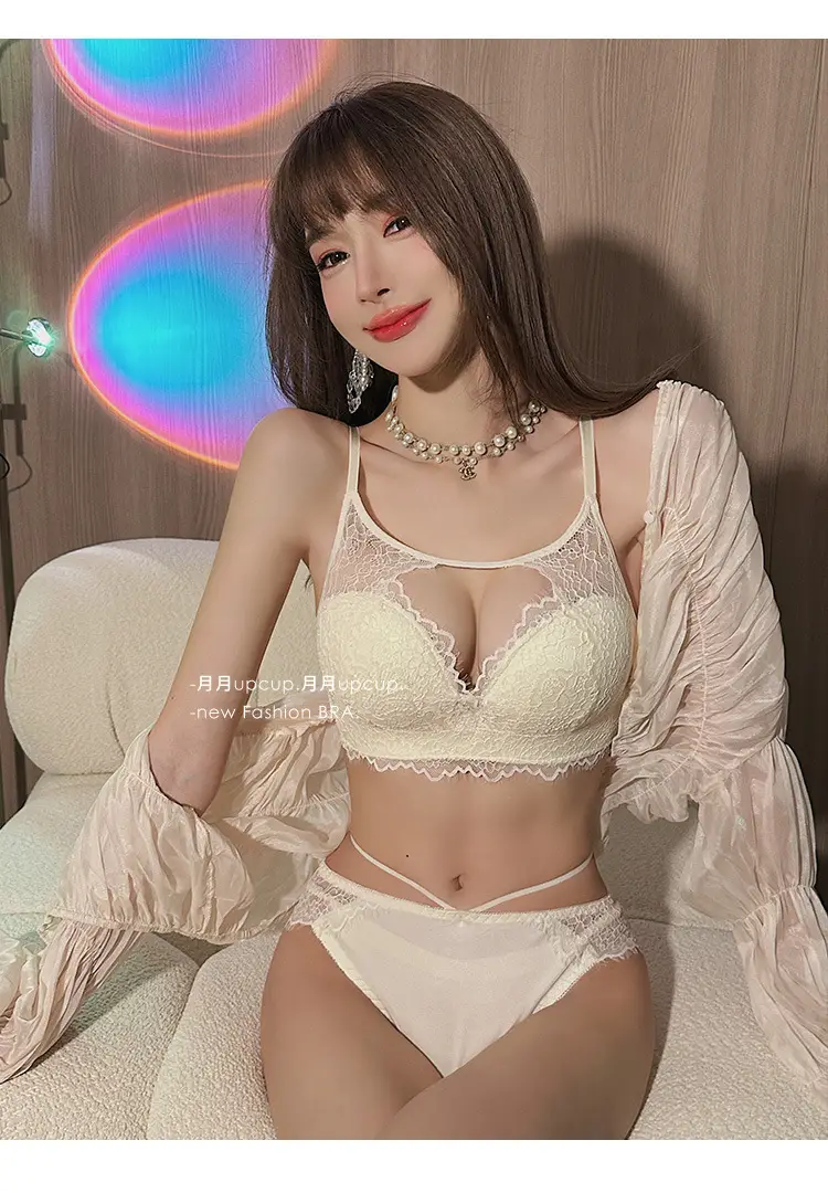 Girls Lace Bra Small Chest Anti-Sagging Back Cup — feature 37