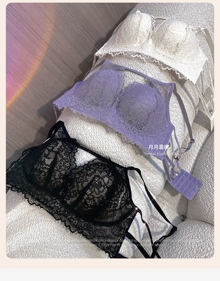 Girls Lace Bra Small Chest Anti-Sagging Back Cup — feature 4