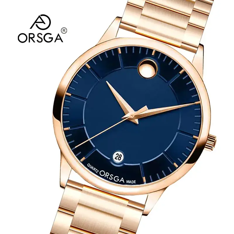 Oshga Men's Watch Black Gold Waterproof Live Quartz - Image 6