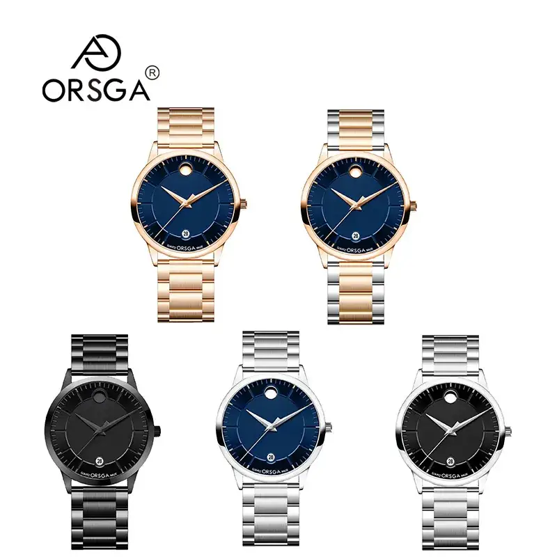 Oshga Men's Watch Black Gold Waterproof Live Quartz - Image 9