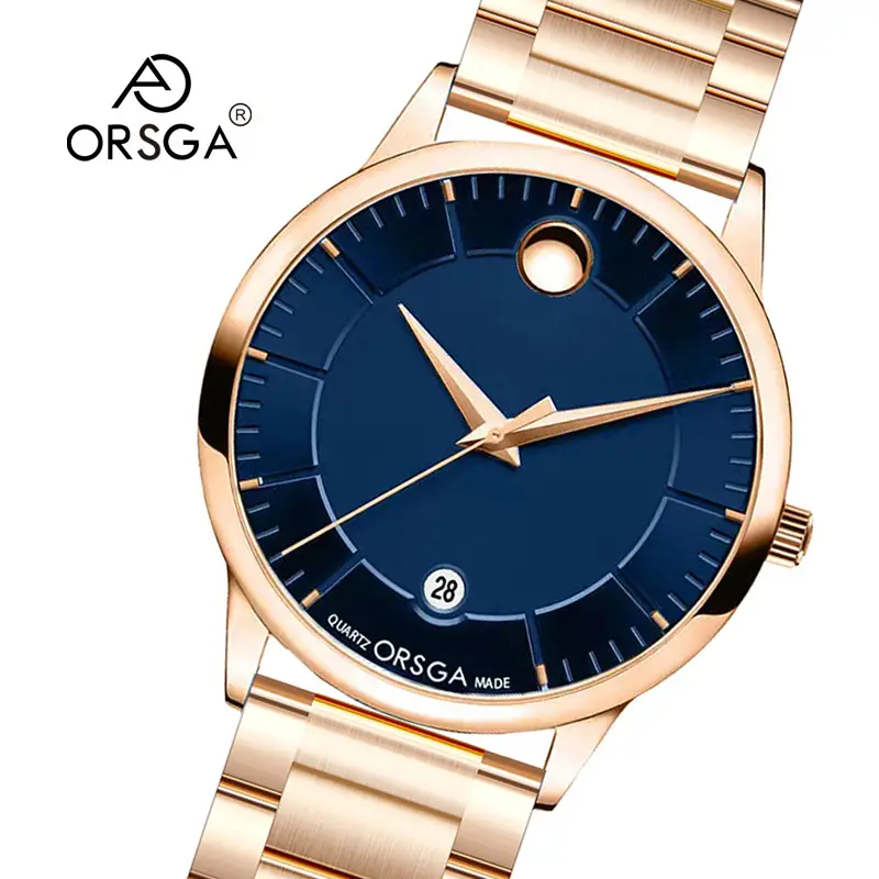 Oshga Men's Watch Black Gold Waterproof Live Quartz — feature 3