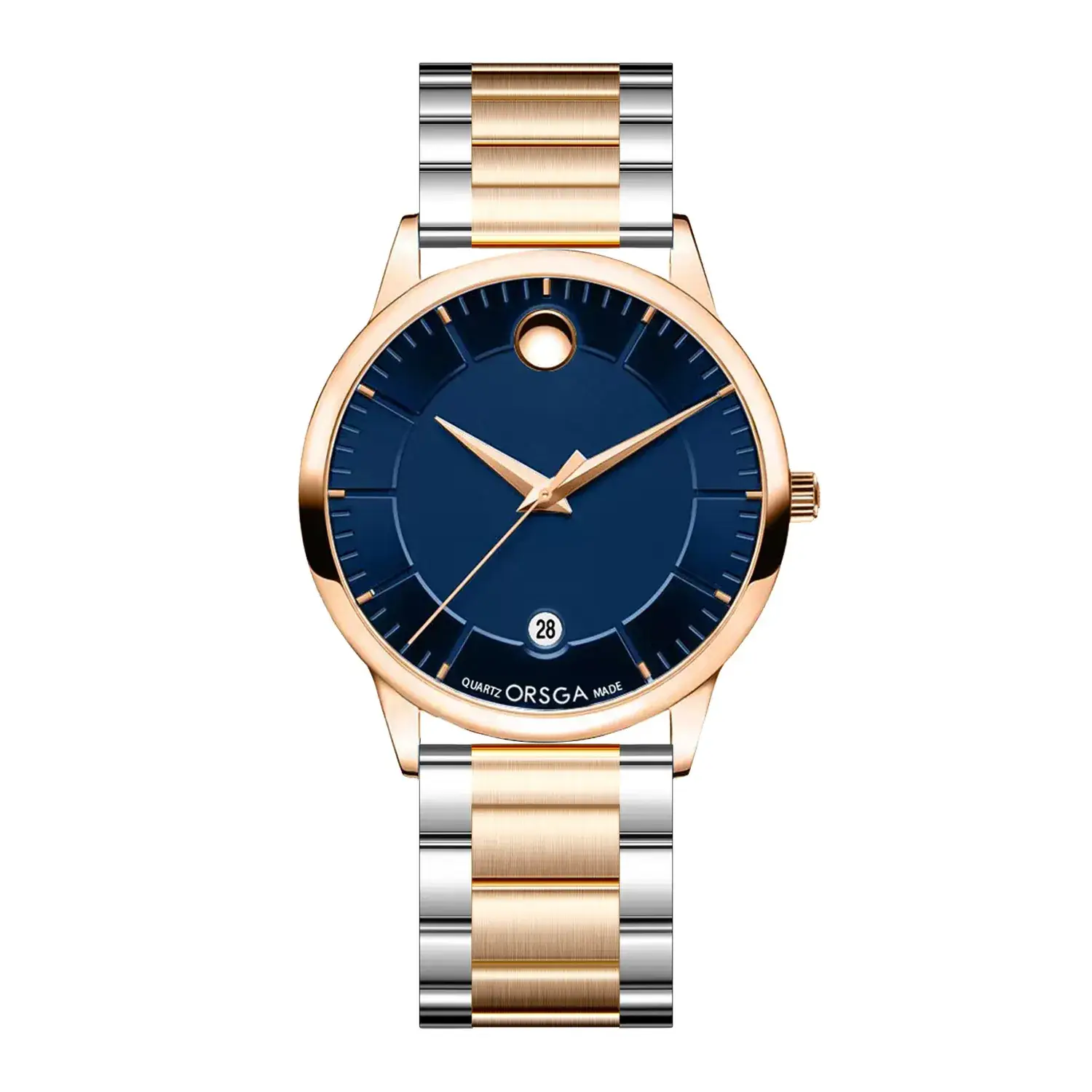 Oshga Men's Watch Black Gold Waterproof Live Quartz - Image 2