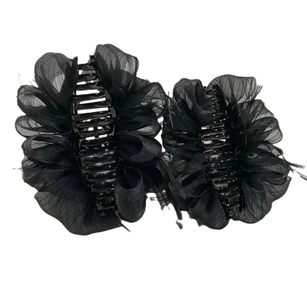 Women Feather Hairpin with Mesh Clip Multi-Temperament - Image 9