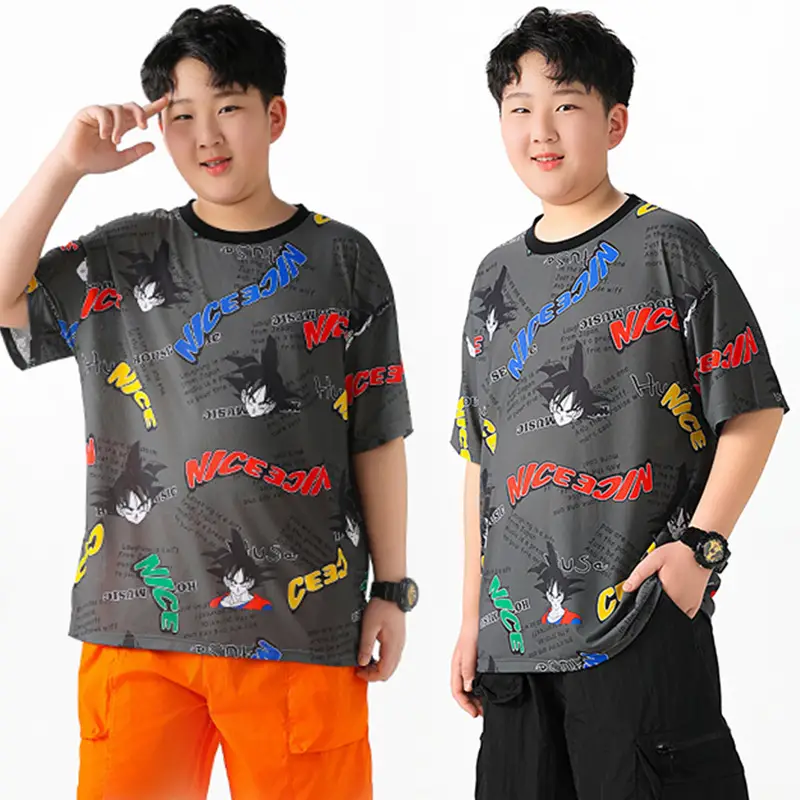 Big Sale Boys Mesh T-Shirt Shorts Set Medium Large - Image 2