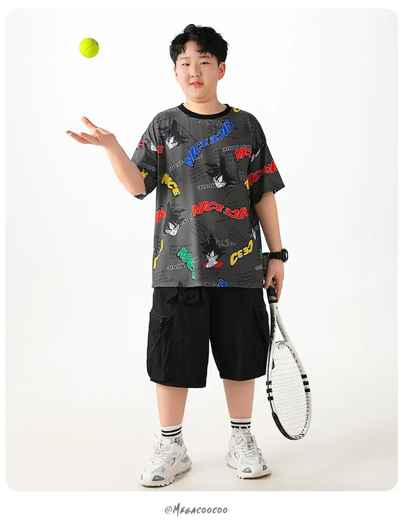 Big Sale Boys Mesh T-Shirt Shorts Set Medium Large — feature 10
