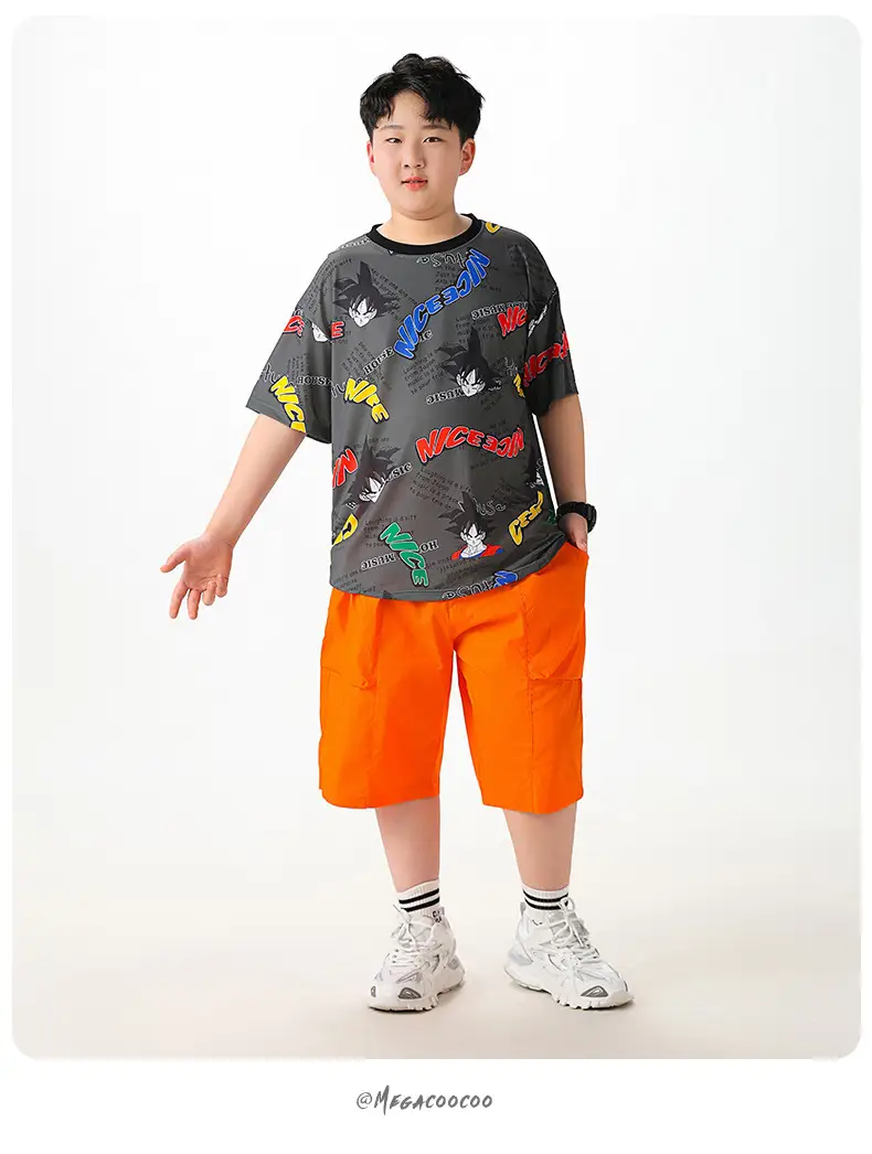 Big Sale Boys Mesh T-Shirt Shorts Set Medium Large — feature 19