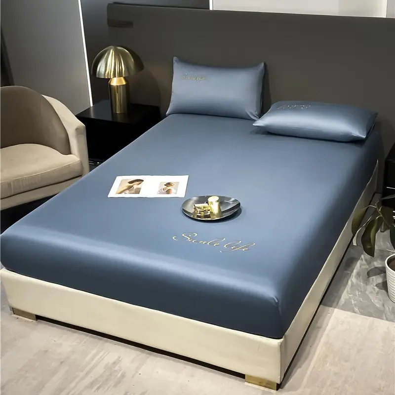 Class A antibacterial anti-mite ice silk bed hat bed hat bed cover single-piece mattress protector student dormitory single bed single bed