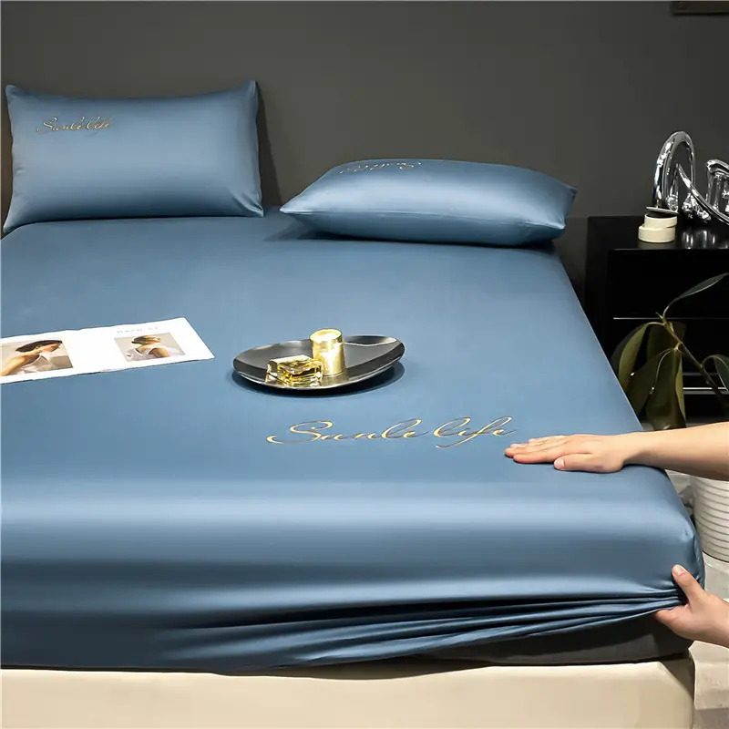 Class A antibacterial anti-mite ice silk bed hat bed hat bed cover single-piece mattress protector student dormitory single bed single bed