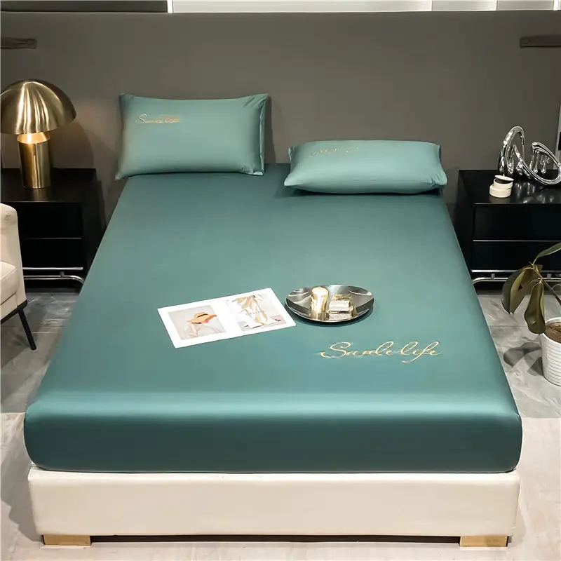 Class A antibacterial anti-mite ice silk bed hat bed hat bed cover single-piece mattress protector student dormitory single bed single bed