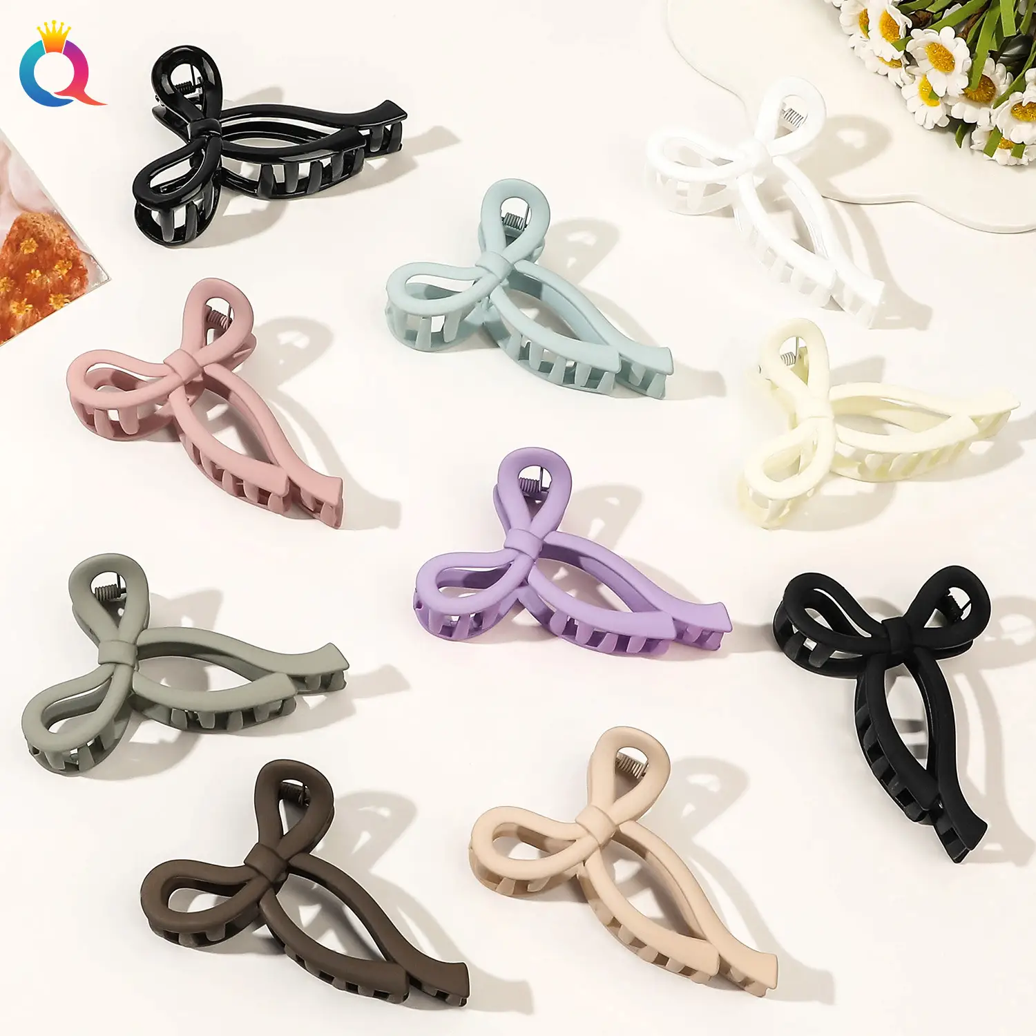 Qiyue Cross-Border Bow Hairpin Women's Clip Shark Clip — feature 15