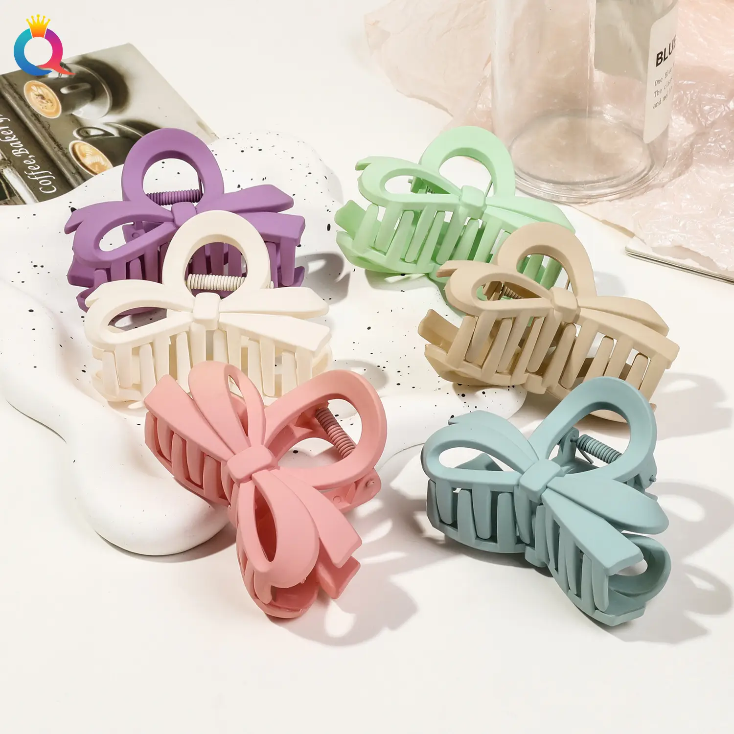 Qiyue Cross-Border Bow Hairpin Women's Clip Shark Clip — feature 27