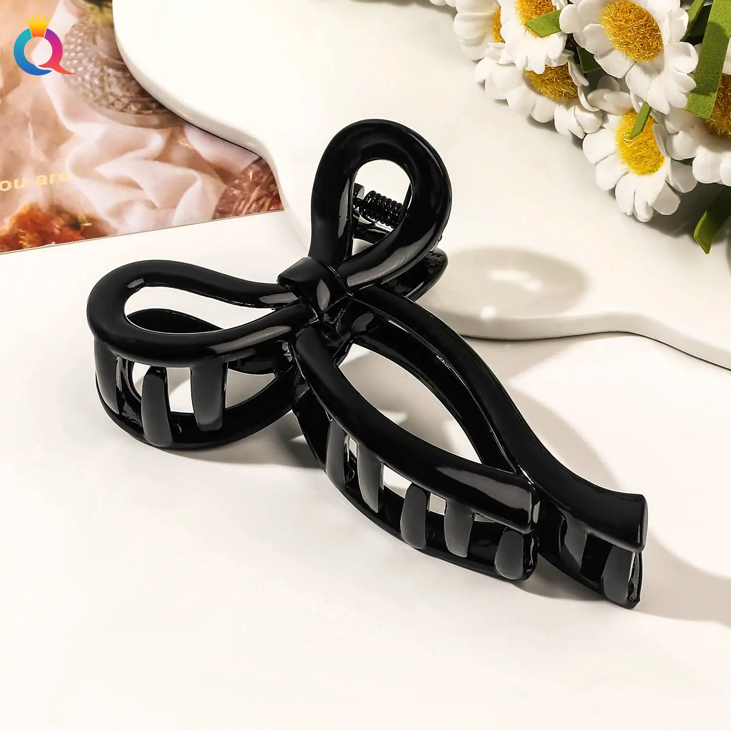 Qiyue Cross-Border Bow Hairpin Women's Clip Shark Clip — feature 35
