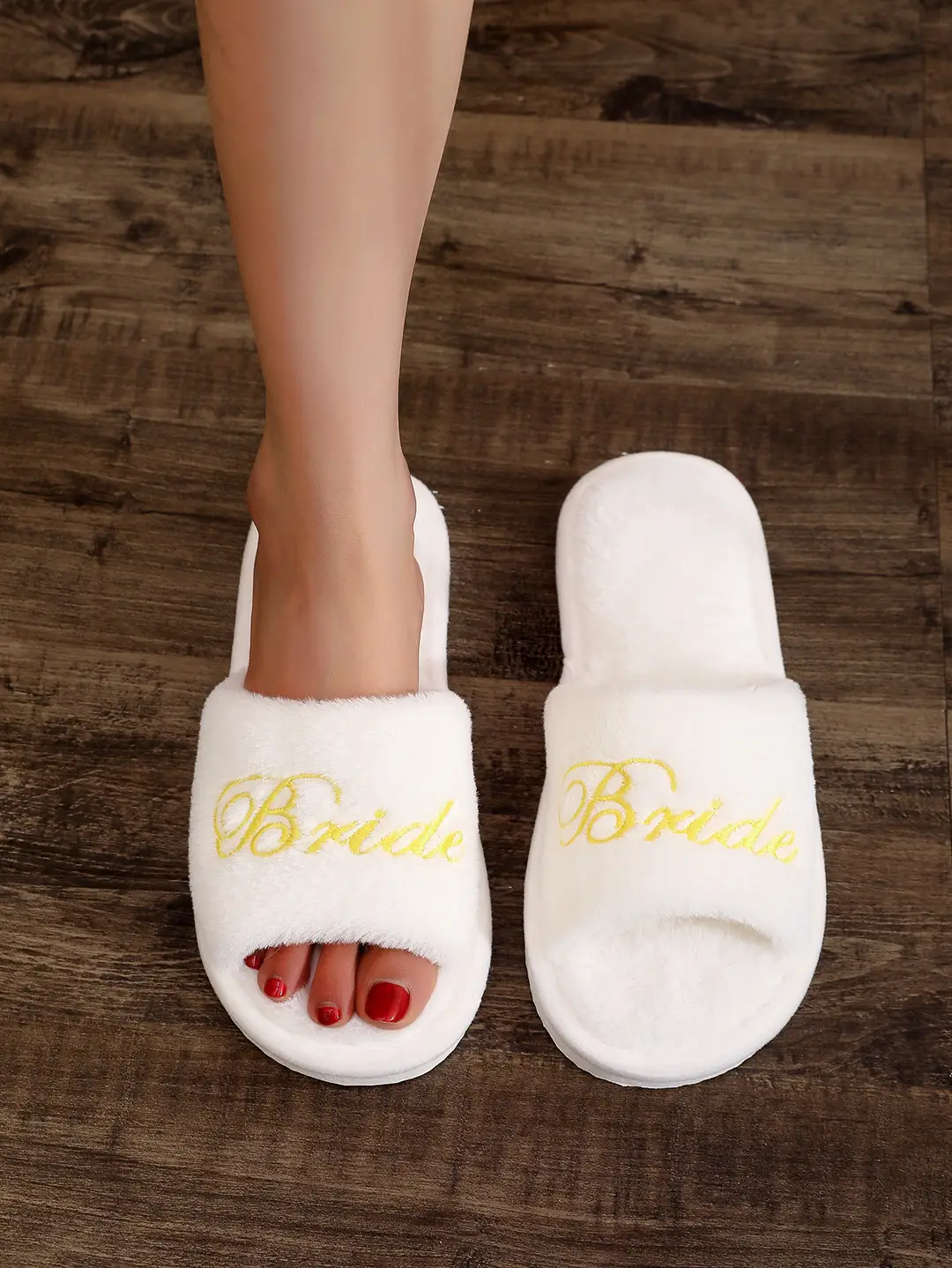 Embroidered one-word Mao Mao slippers women's foreign trade ultra-light slippers warm cotton slippers four seasons slippers autumn and winter slippers — feature 2