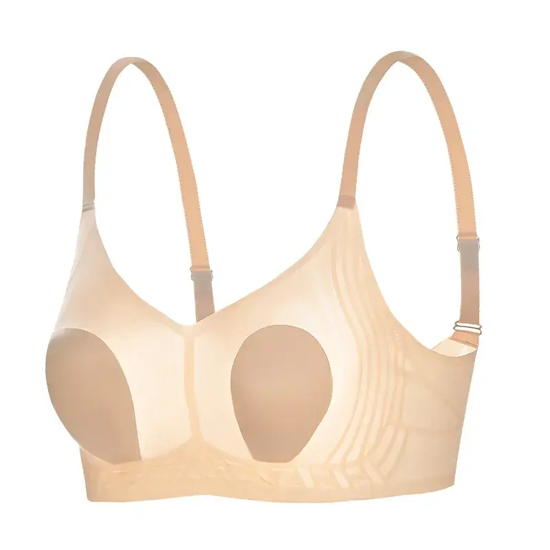 Ultra-thin Ice Jelly Cup Rabbit Ears Traceless Underwear Push-up Breathable Quick-drying Bra for Women - Image 9