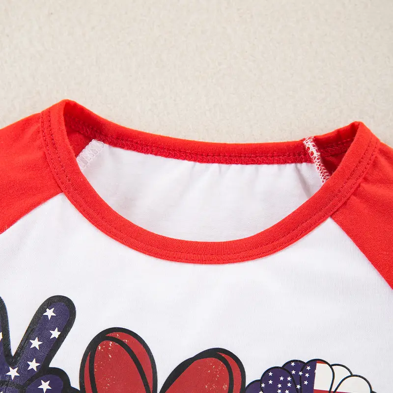 Independence Day Boys Red Star T-Shirt Shorts 2-Piece Party Dress - Image 4