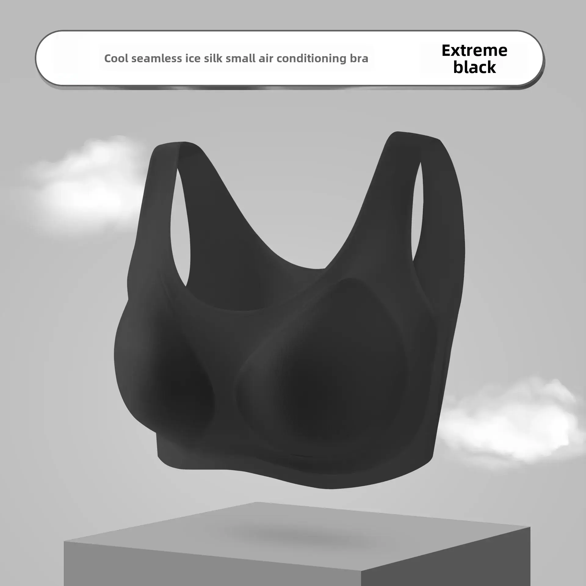 Cool Wire-Free Push-Up Bra Black