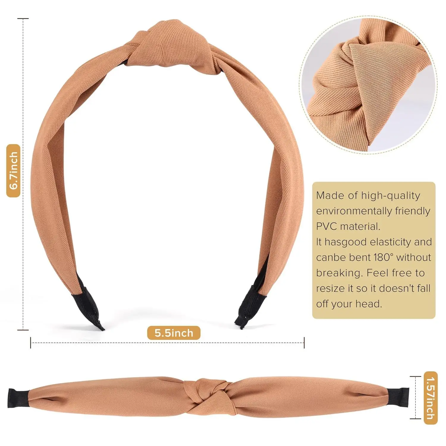 Three-State Knotted Headbands for Women Summer 2024 - Image 13