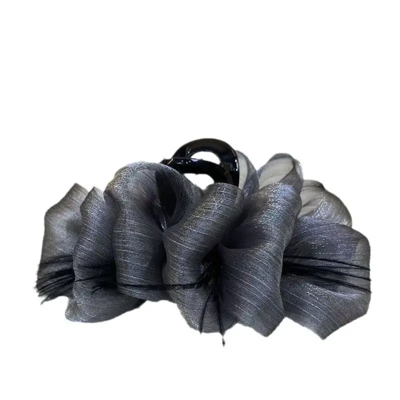 Black Feather Cloud Bubble Hair Clip for Women - Image 47