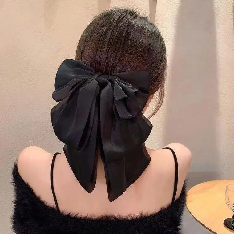 Black Feather Cloud Bubble Hair Clip for Women - Image 10