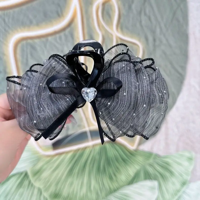 Black Feather Cloud Bubble Hair Clip for Women - Image 16