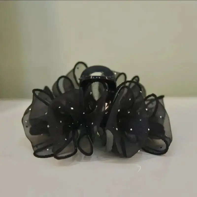 Black Feather Cloud Bubble Hair Clip for Women - Image 20