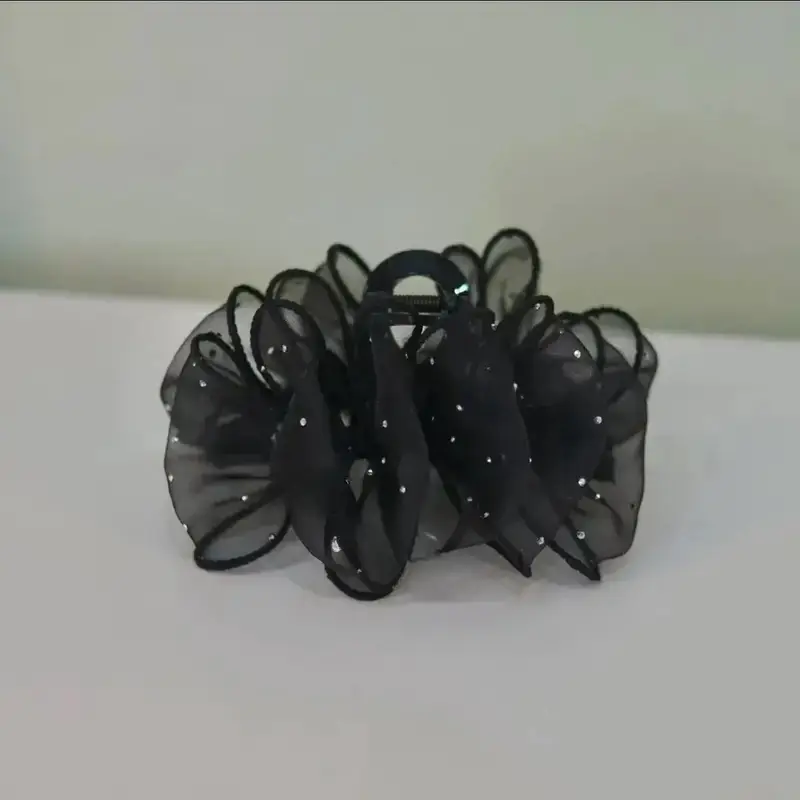 Black Feather Cloud Bubble Hair Clip for Women - Image 22