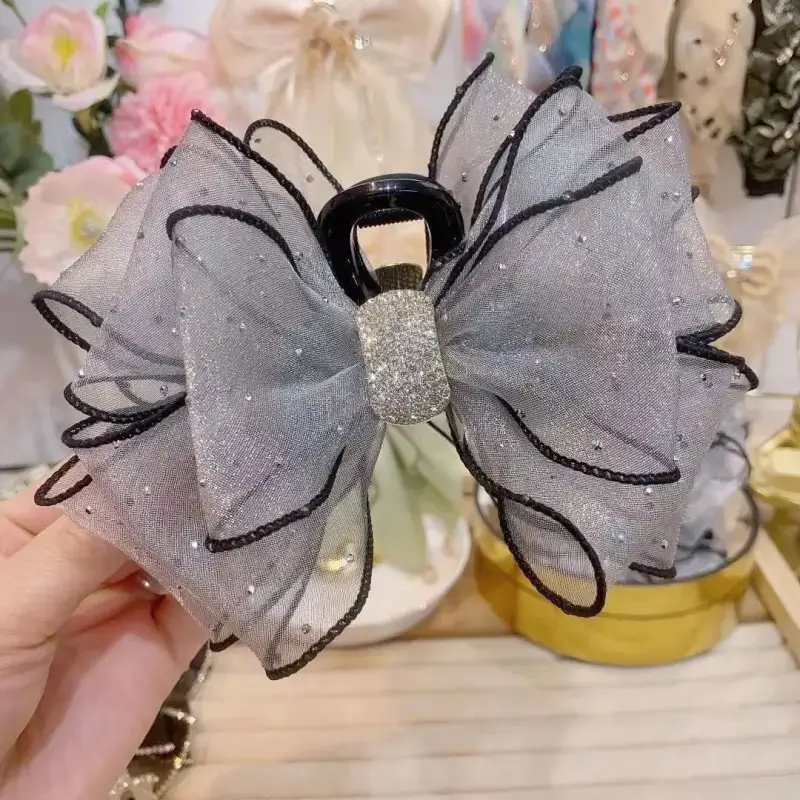 Black Feather Cloud Bubble Hair Clip for Women - Image 27