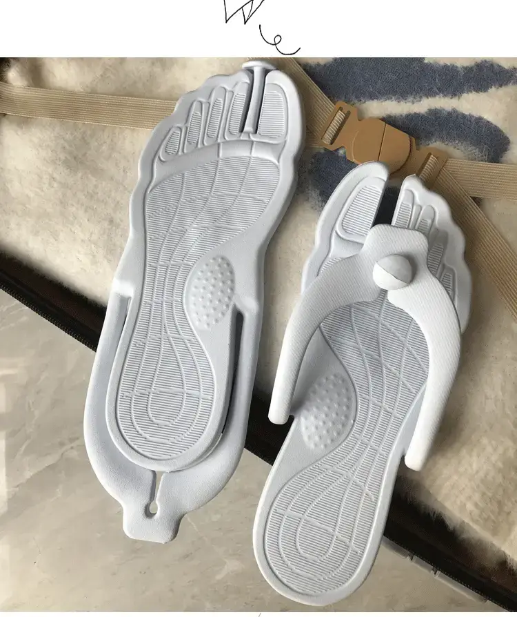 Flip Flops for Men and Women Summer Wear Portable Foldable Travel Couple Bathing Slippers Soft Bottom Wear-resistant and Cool — feature 2
