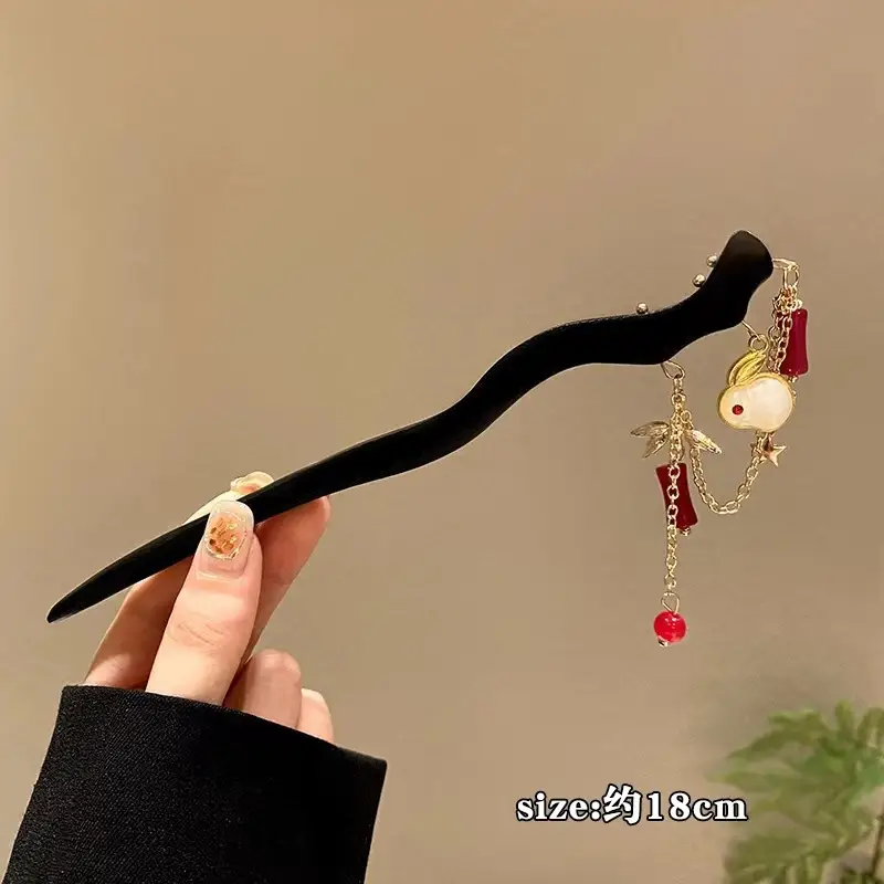 Rabbit Hairpin Set Antique Chinese Style for Women - Image 4