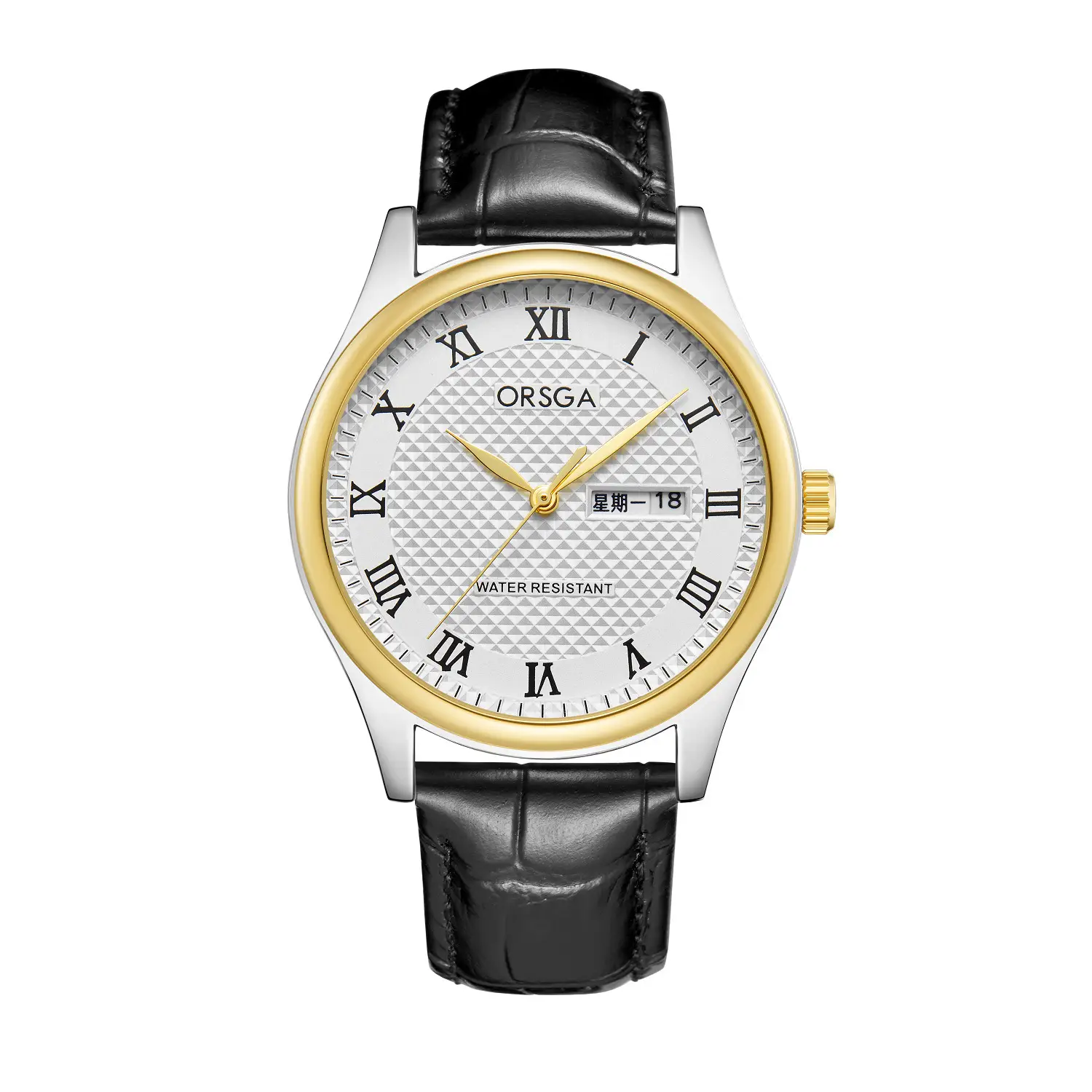 Oshga Men's Quartz Watch with Double Calendar & Navy Strap — feature 26
