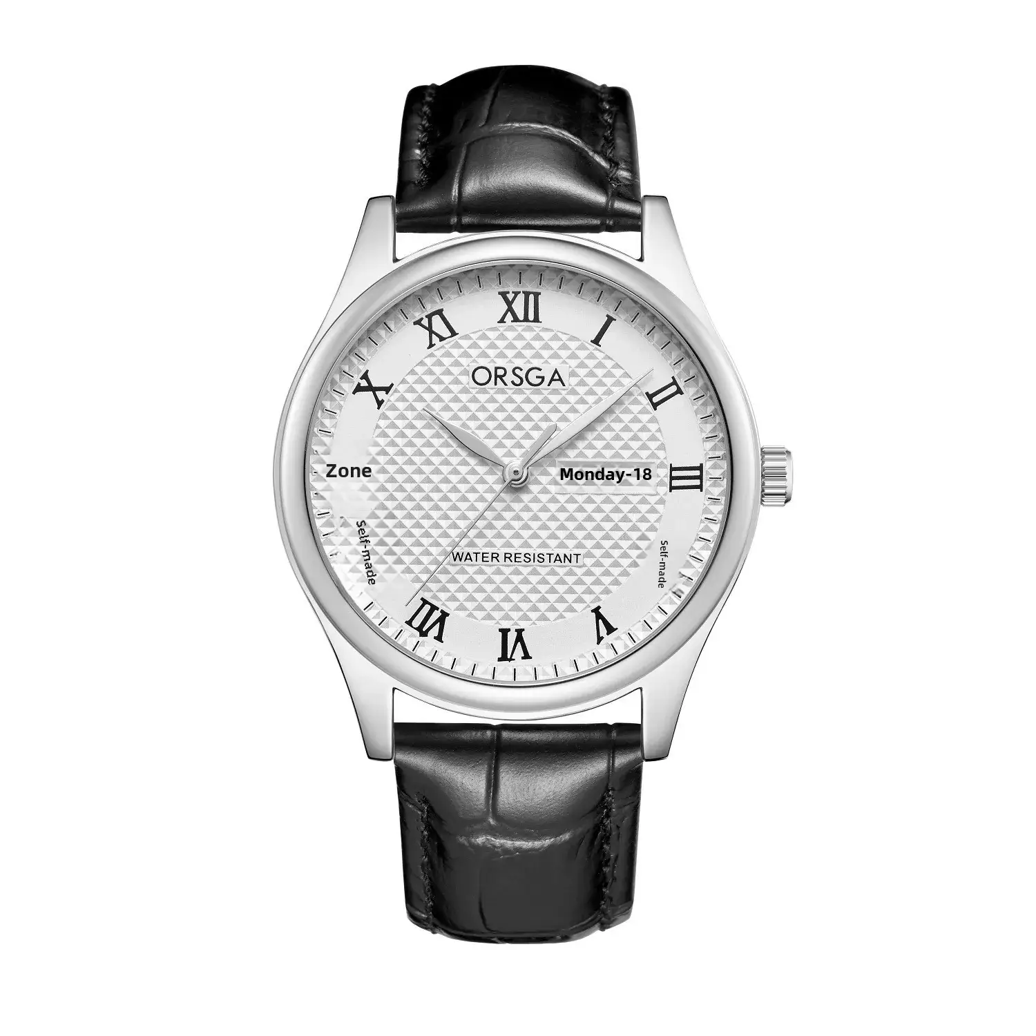 Oshga Men's Quartz Watch with Double Calendar & Navy Strap - Image 18