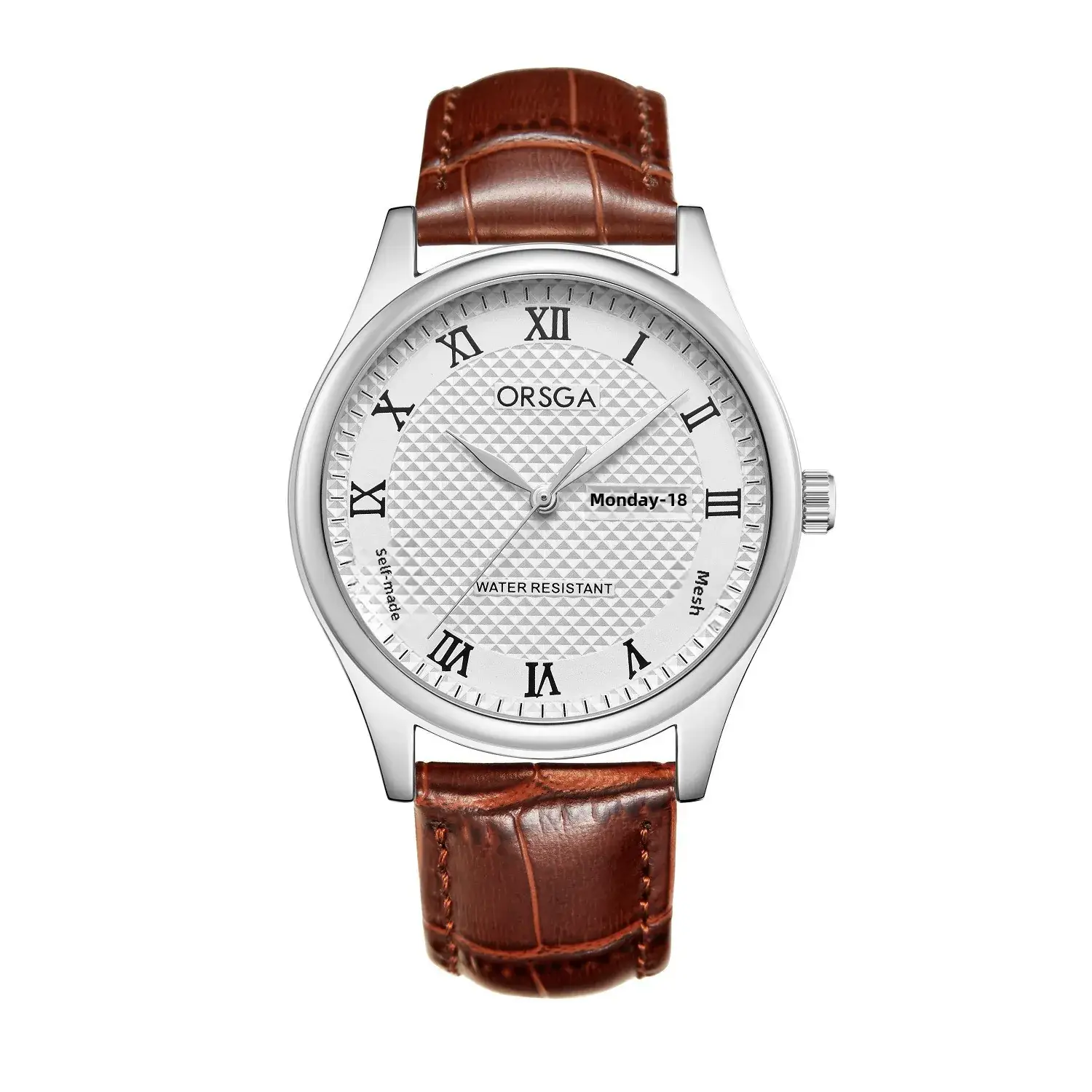 Oshga Men's Quartz Watch with Double Calendar & Navy Strap - Image 19