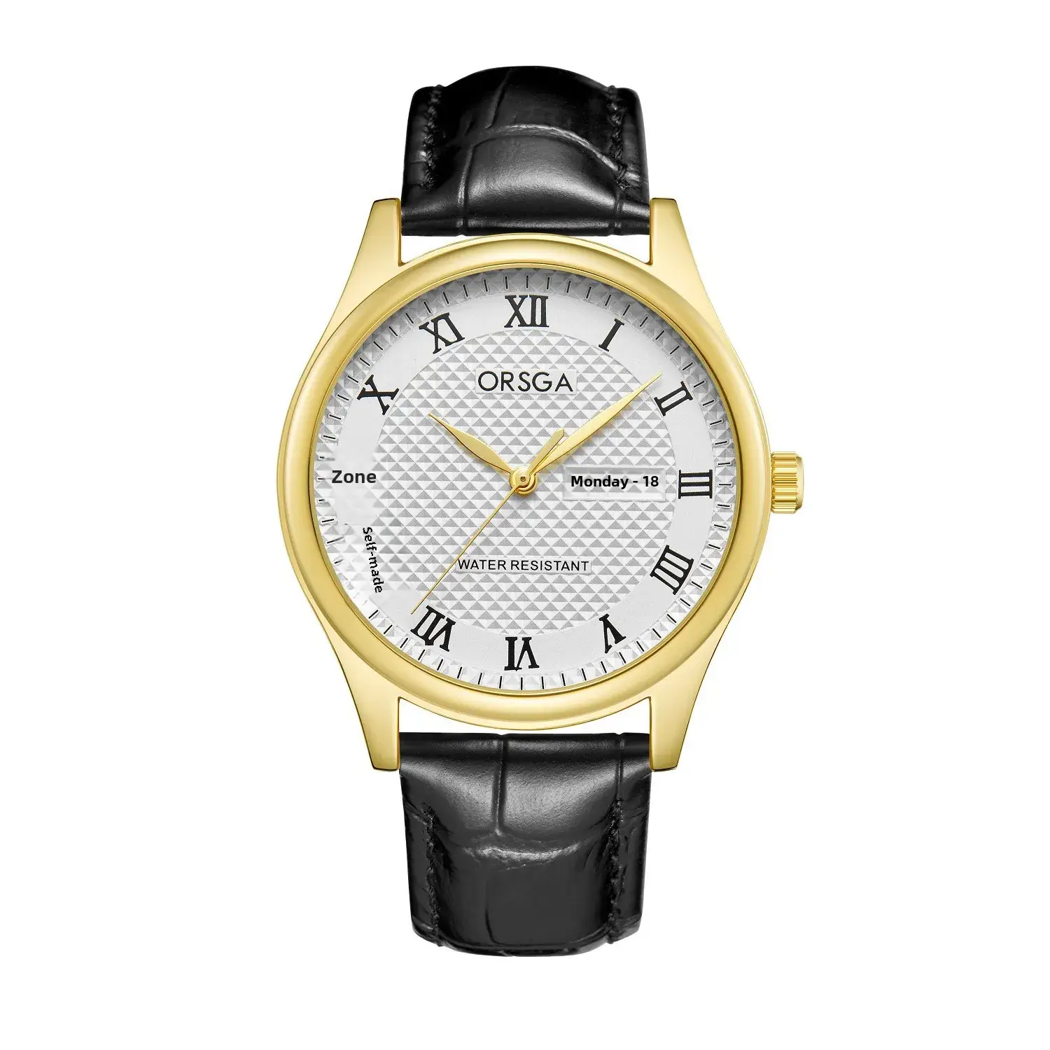 Oshga Men's Quartz Watch with Double Calendar & Navy Strap - Image 9