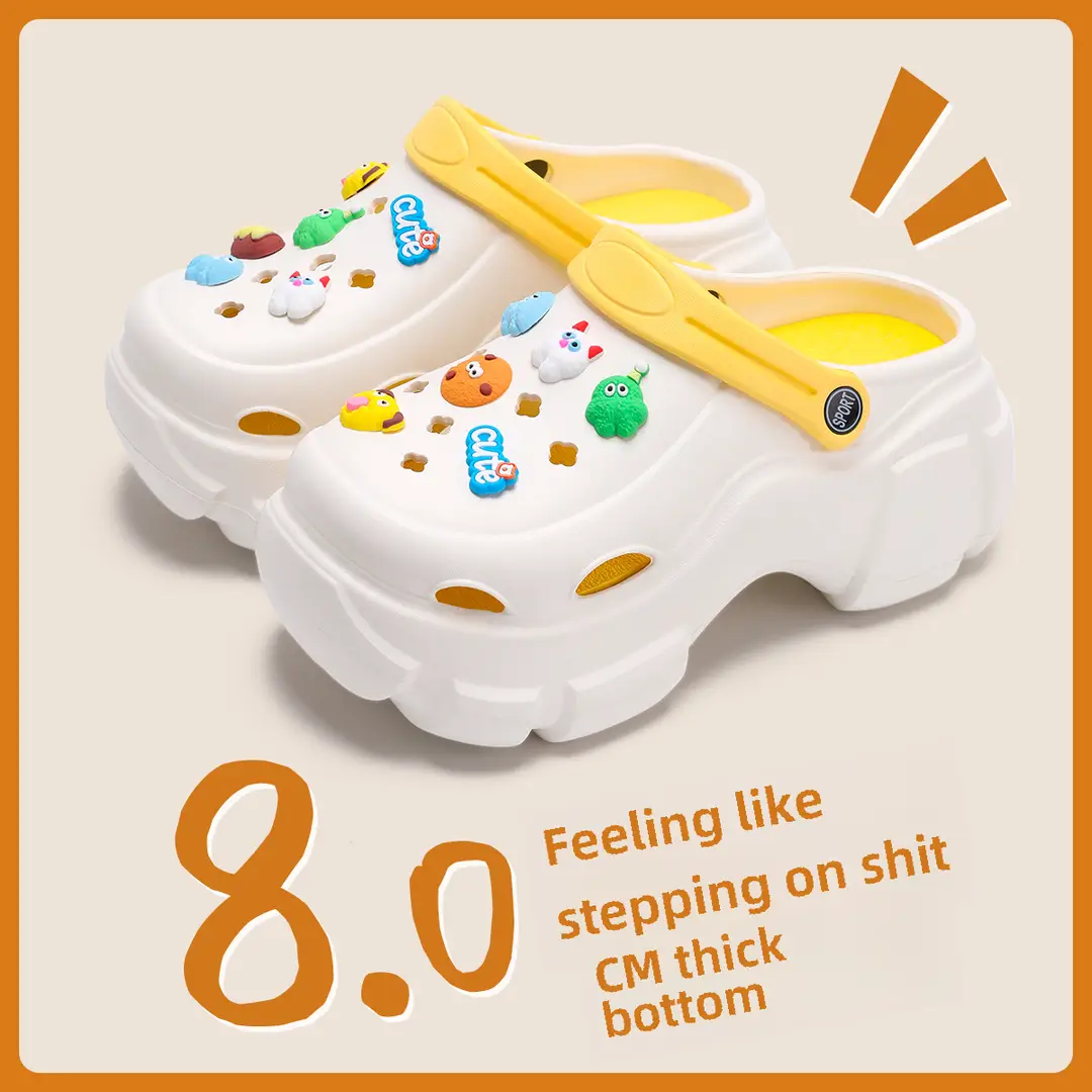 Thick-Soled Clogs for Women, Summer Outdoor Wear, 2026 New Style, Wedding Essential, Platform Height-Increasing Sandals, Beach Slippers - Image 10