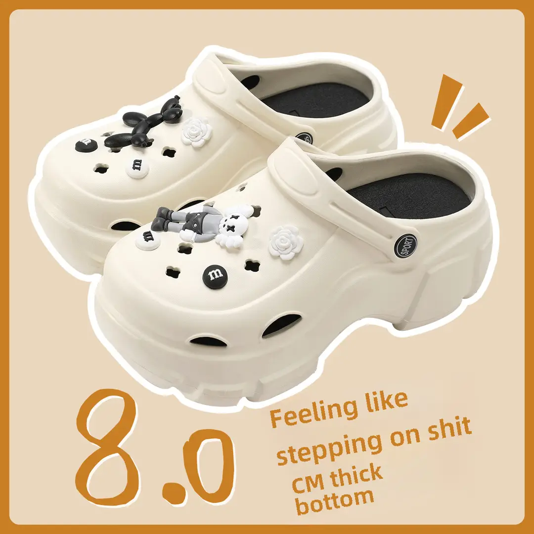 Thick-Soled Clogs for Women, Summer Outdoor Wear, 2026 New Style, Wedding Essential, Platform Height-Increasing Sandals, Beach Slippers - Image 12