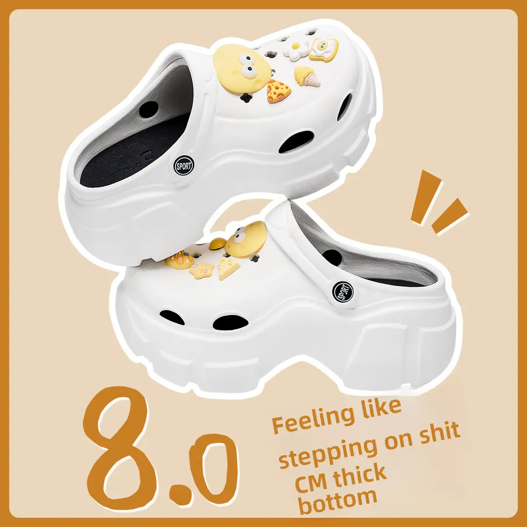 Thick-Soled Clogs for Women, Summer Outdoor Wear, 2026 New Style, Wedding Essential, Platform Height-Increasing Sandals, Beach Slippers - Image 16
