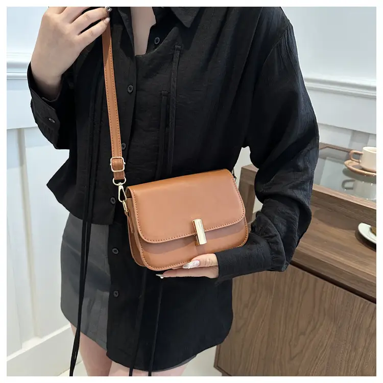 Stylish Small Bag Women's Korean-style All-match Small Square Bag 2024 Spring New Shoulder Bag Simple Buckle Fashion Women's Bag — feature 10