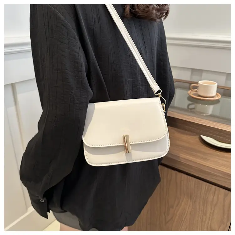 Stylish Small Bag Women's Korean-style All-match Small Square Bag 2024 Spring New Shoulder Bag Simple Buckle Fashion Women's Bag — feature 12