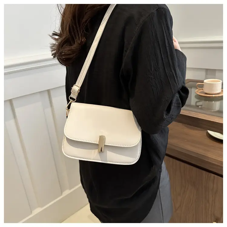 Stylish Small Bag Women's Korean-style All-match Small Square Bag 2024 Spring New Shoulder Bag Simple Buckle Fashion Women's Bag — feature 13