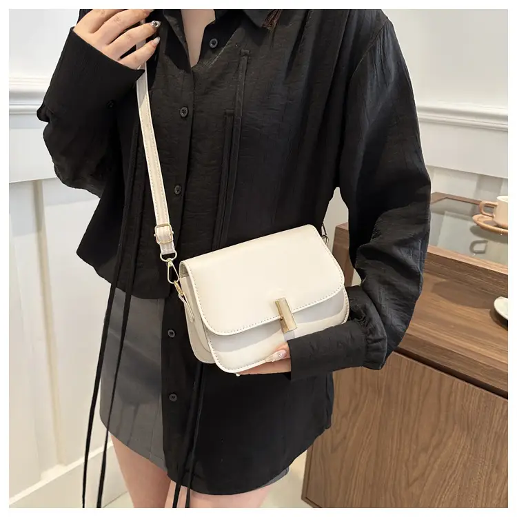 Stylish Small Bag Women's Korean-style All-match Small Square Bag 2024 Spring New Shoulder Bag Simple Buckle Fashion Women's Bag — feature 14