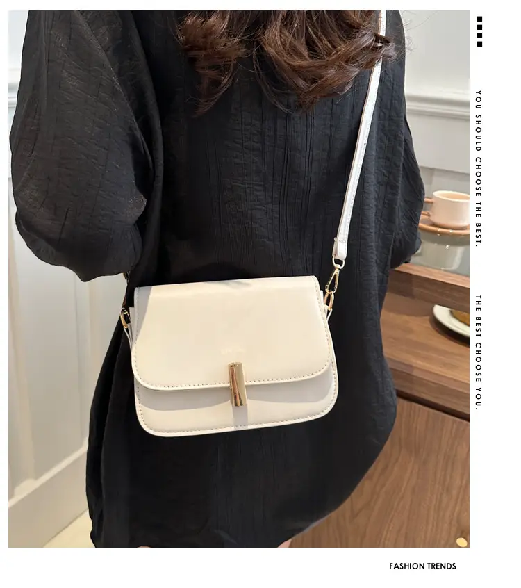Stylish Small Bag Women's Korean-style All-match Small Square Bag 2024 Spring New Shoulder Bag Simple Buckle Fashion Women's Bag — feature 1