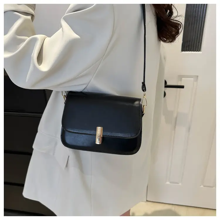 Stylish Small Bag Women's Korean-style All-match Small Square Bag 2024 Spring New Shoulder Bag Simple Buckle Fashion Women's Bag — feature 20