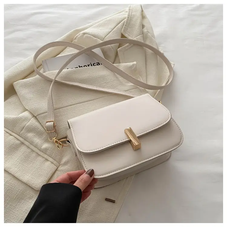 Stylish Small Bag Women's Korean-style All-match Small Square Bag 2024 Spring New Shoulder Bag Simple Buckle Fashion Women's Bag - Image 2
